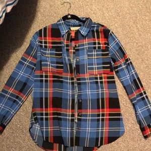 Abercrombie & Fitch Silky Plaid Button Up